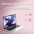 15.6'' Laptop, Intel Core i7-6500U, 16GB RAM, 512GB SSD, for Study, Work (additional view 2)