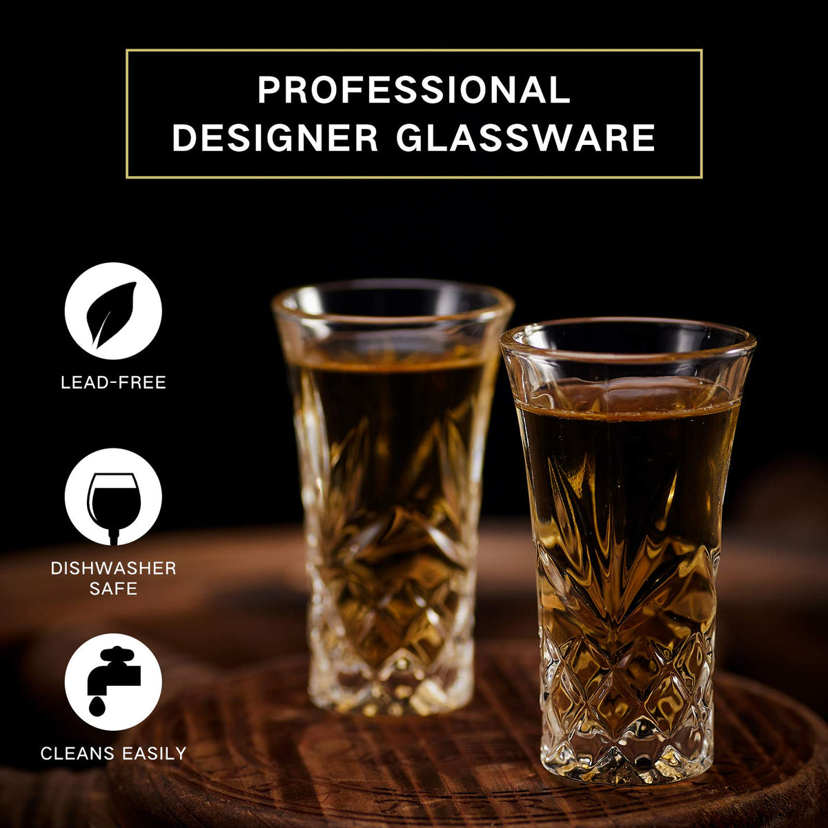 JAIEF Tequila Glasses Heavy Base Shot Glass Cordial Glasses 2 OZ - 24 view 2