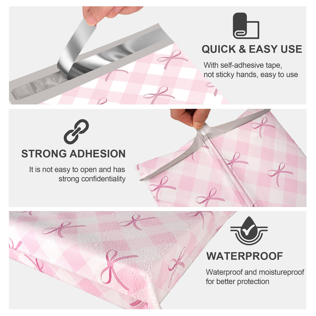 JinRuiKJ Poly Mailers - Grid Bow / 6x9'' - 100 Pack view 2