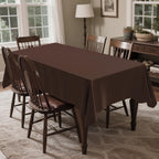 CXPSINC 54 Inch Plastic Table Cover Roll Disposable Tablecloth with Slide Cutter - Brown / 3600" x 54" (Rectangular) view 5