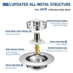 tgosomt Kitchen Sink Drain Strainer and Stopper - Chrome / 1 Pack view 2