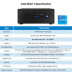 Intel NUC 11 Panther Canyon NUC11PAHi5 Mini PC Computer,16GB RAM 512GB SSD (NUC11PAHi5 16GB+512GB)