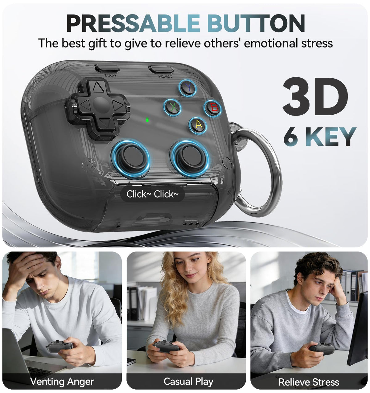 Polislime for AirPods Pro 3 Case Cover 2025 with Safety Lock-Clear Black (additional view 6)