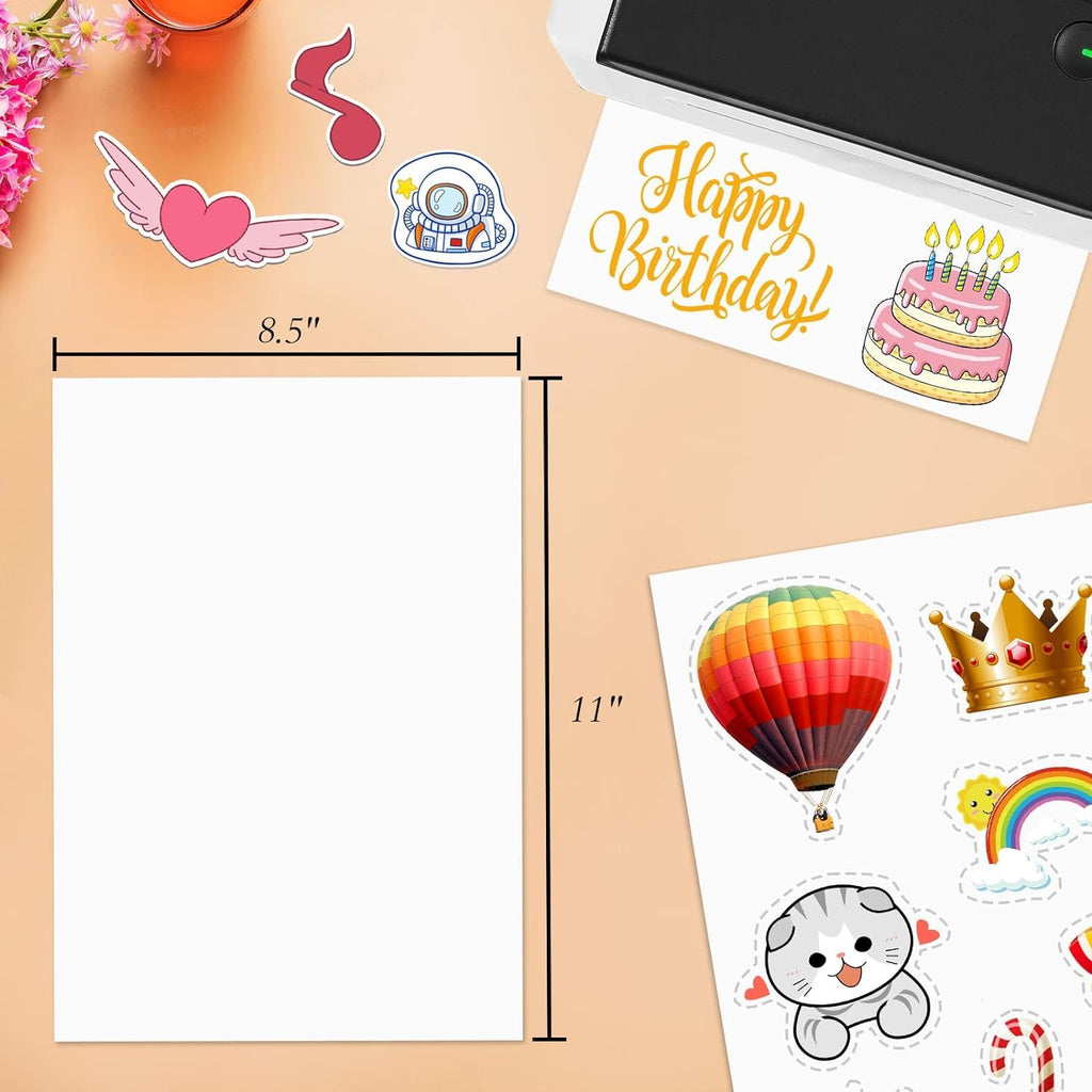 NefLaca 4000 Full Sheets Sticker Paper for Laser & Ink Jet Printers, 8.5" x 11" Full Sheet Address Shipping Label, 4000