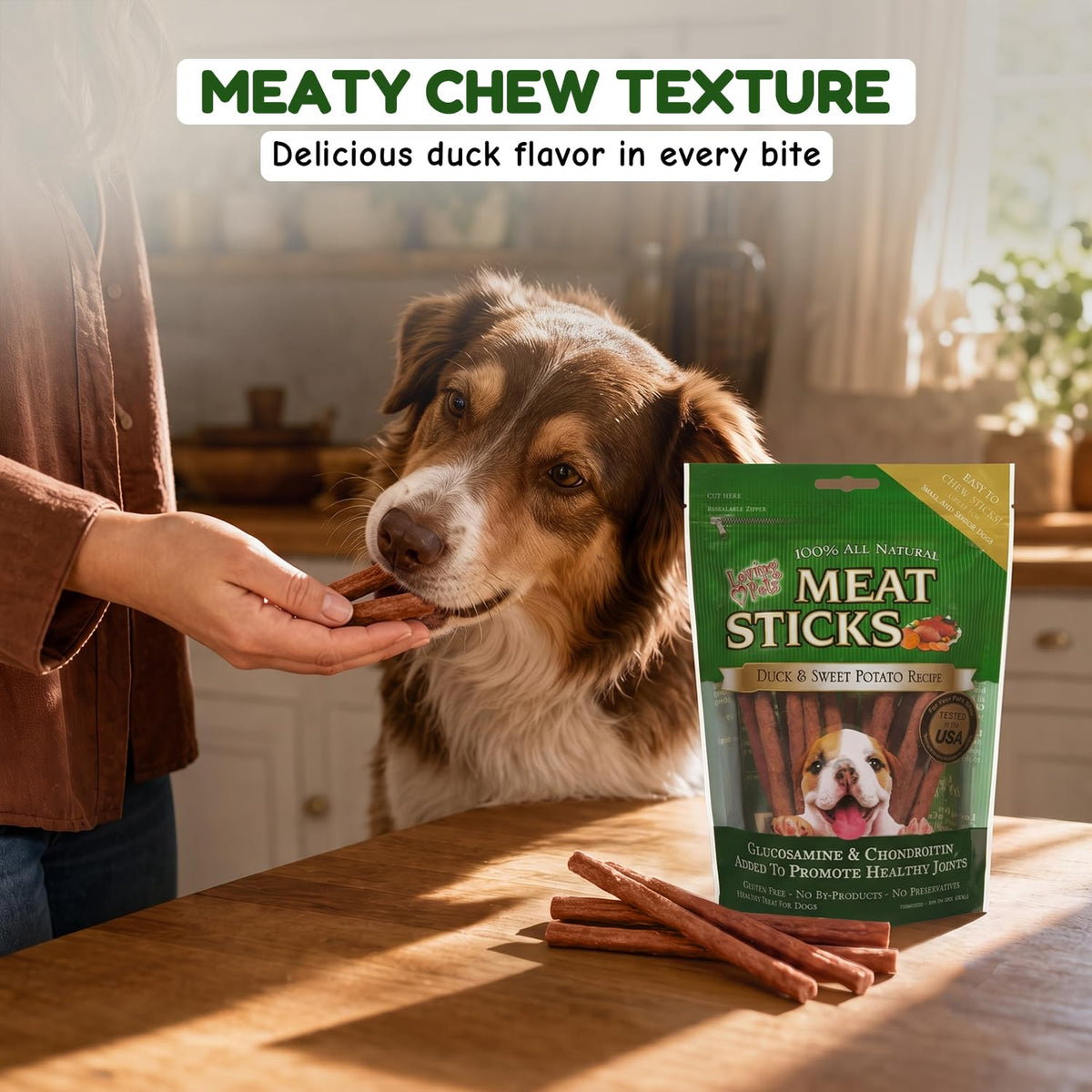 Loving Pets Meat Sticks Dog Treats - Sweet Potato and Duck Recipe view 5