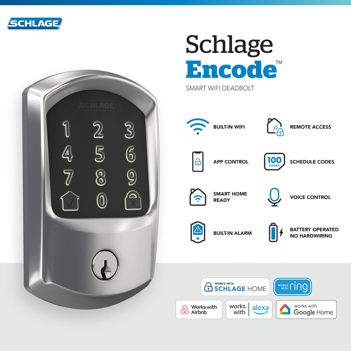 Schlage Encode Smart WiFi Deadbolt Lock