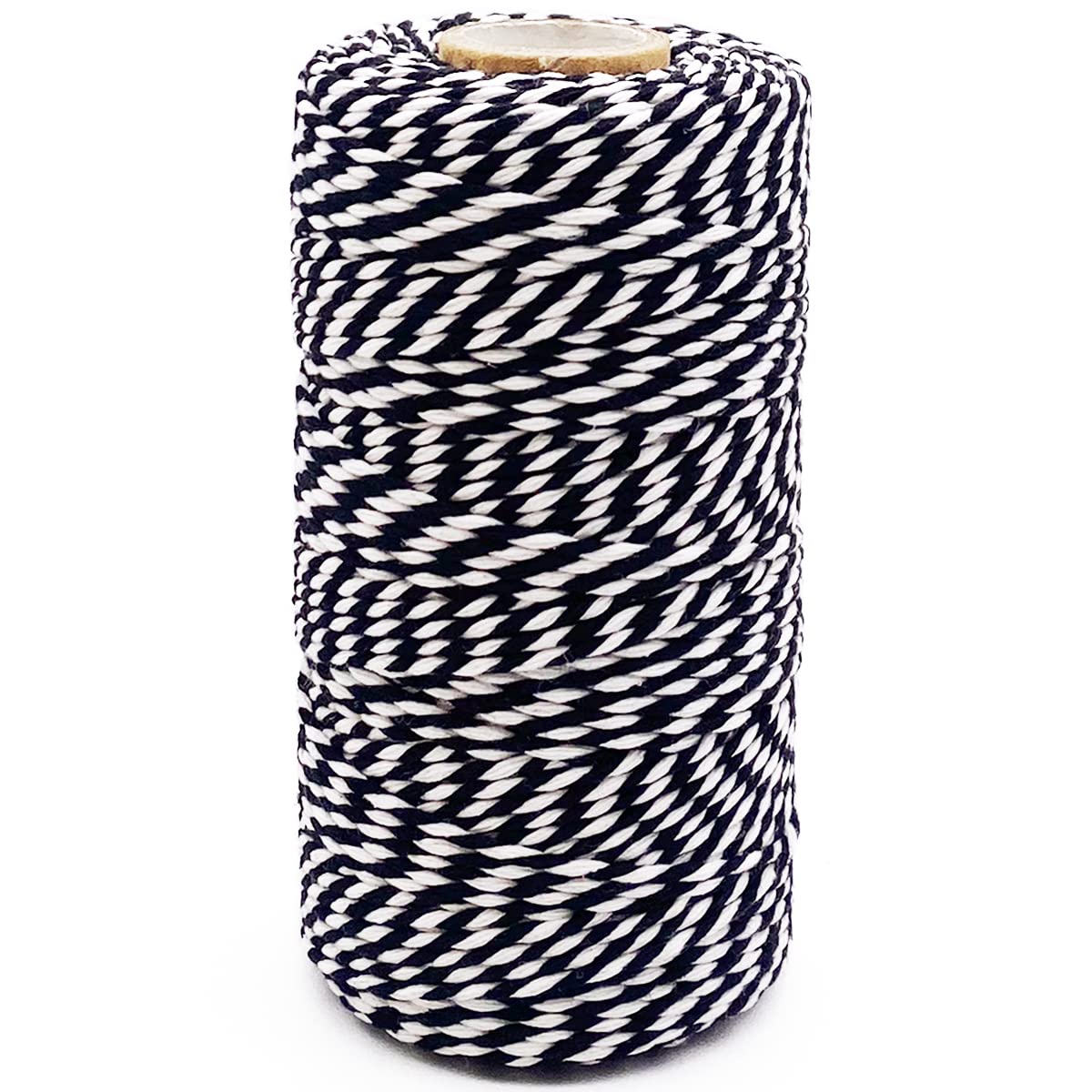 Leecogo Bakers Cotton Twine String for Gift Wrapping DIY Crafts Home Decoration Gardening - Black / 328ft