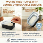 AIMAIAIMAI Travel Soap Case, Compact Silicone Travel Soap