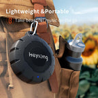 HEYSONG Waterproof Shower Bluetooth Speaker - Black Lightless view 4