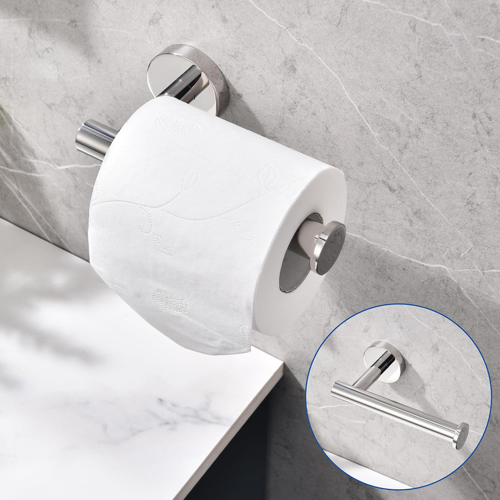 TASTOS Toilet Paper Holder SUS304 Stainless Steel Round - Polished Chrome / 2 view 4