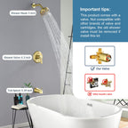 DIFEINI Tub Shower Faucet Combo Set Bathtub Faucet Set Shower System with Tub Spout Shower Tub Kit Shower Valve and