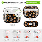 Compatible with AirPod PRO 3 2025 Shockproof Drop-Proof Wireless Earbuds Case with Keychain - Dog paw prints view 2