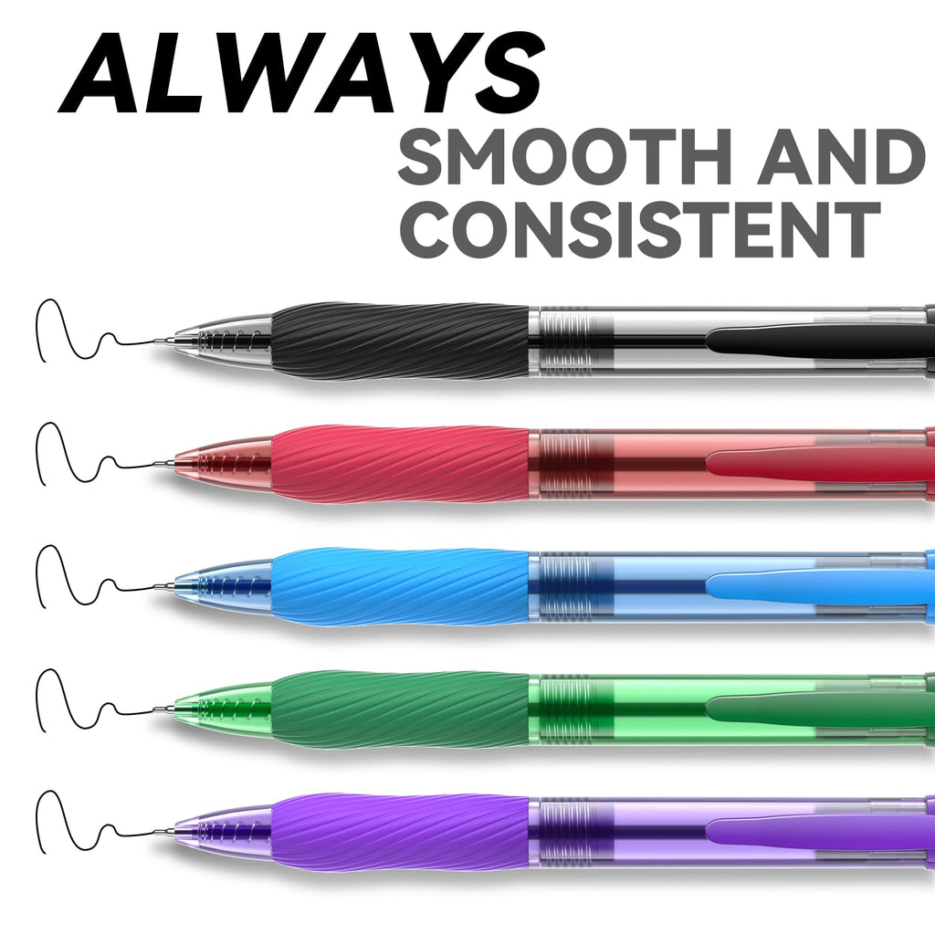InkSlick Bulk Pens - Assorted Colors-black ink view 5