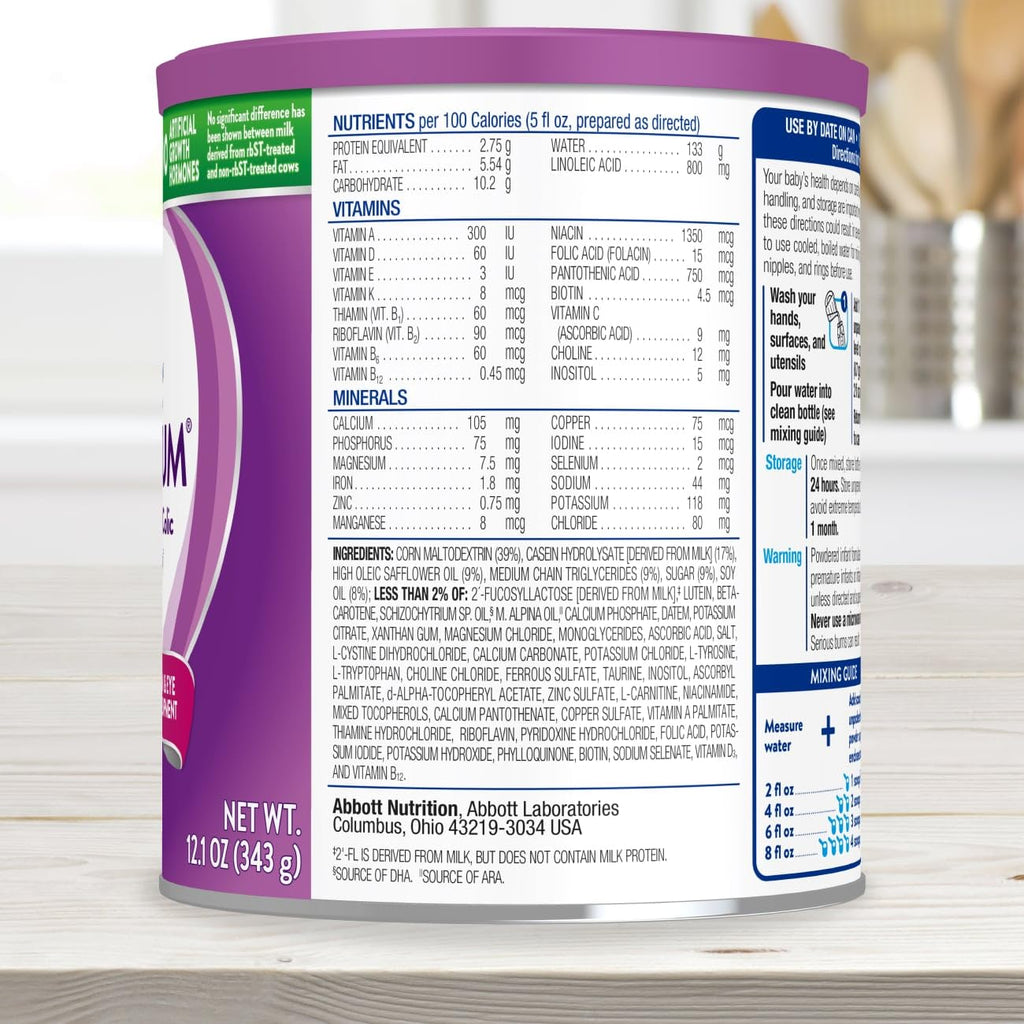 Similac HMO Hypoallergenic Infant Formula, for Food Allergies and Colic