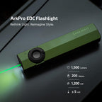 OLIGHT ArkPro EDC Flat Flashlight Rechargeable, Pocket Light, OD Green CW