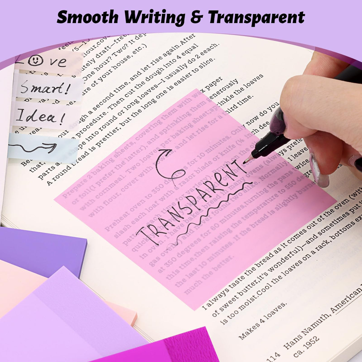 800 Sheets Transparent Sticky Notes