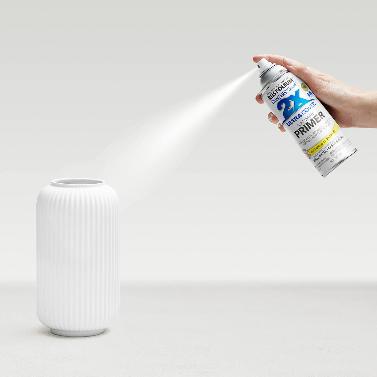 Rust-Oleum 334019-6PK Painter's Touch 2X Ultra Cover Spray Primer, 12 oz, Flat – White, 6 Pack (249058-6 PK)