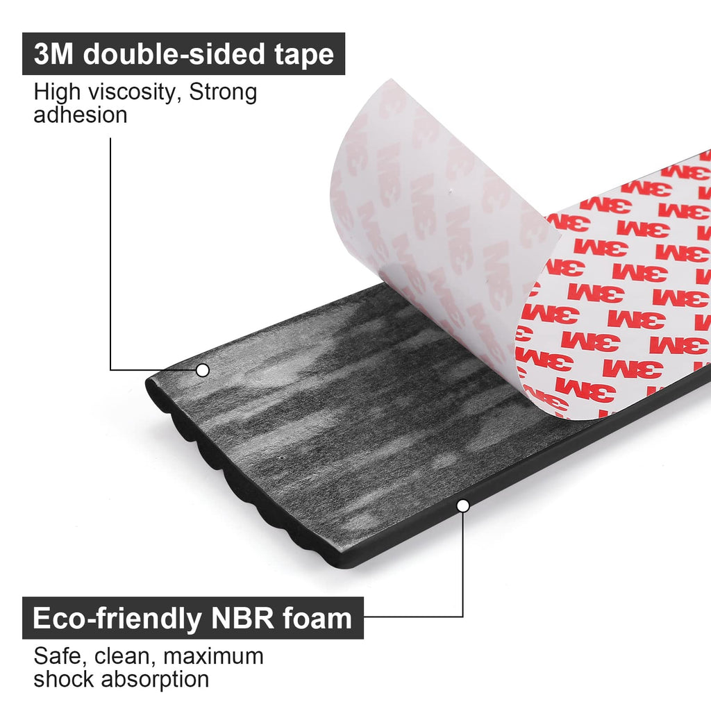 Dovesail Upgrade Baby Proofing Edge Guards 6.6ft Protector with 3M Adhesive Double Sided Tape - Black - 16.4 Feet view 2
