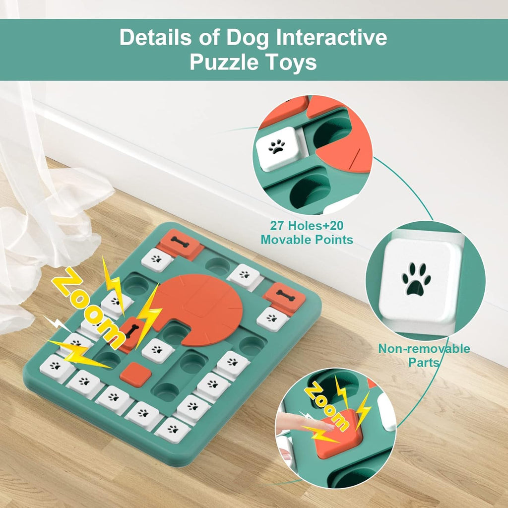 PETSTA Dog Puzzle Toys, Treat Dispensing Dog Enrichment Toys for IQ Training and Brain Stimulation, Interactive