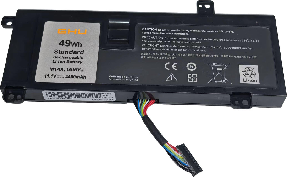 GHU New G05YJ Battery 69WH Compatible with Dell Alienware 14 A14 M14X R4 14D-1528 ALW14D (additional view 1)