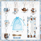 EYNDYN 145 Pieces Baby Shower Favors Ballpoint Pens and Keychains Gifts Bulk Retractable Pens Gender Reveal Cards Souvenirs - 36 / Cowboy view 2