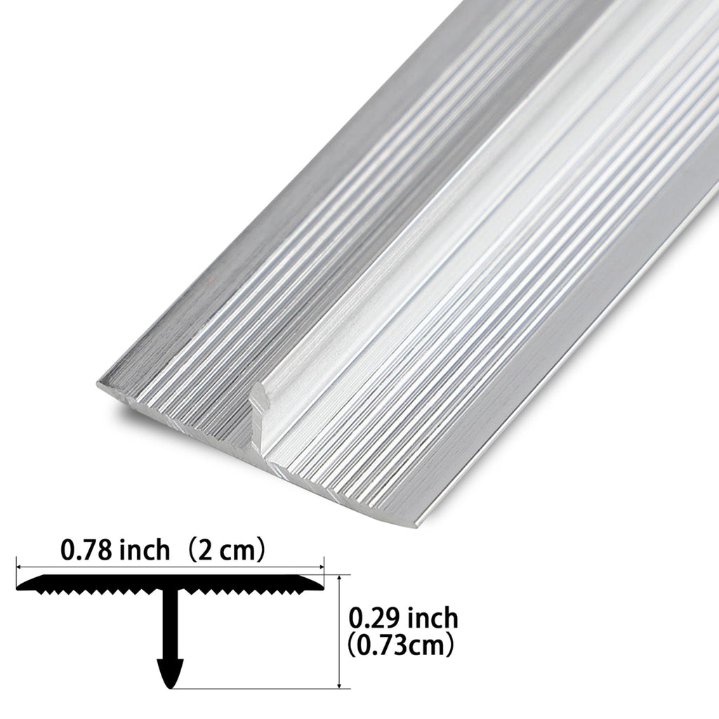 Trimold 3Pcs Aluminum T Molding Trim & Floor Transition Strips, Flat Divider Strip for (additional view 1)