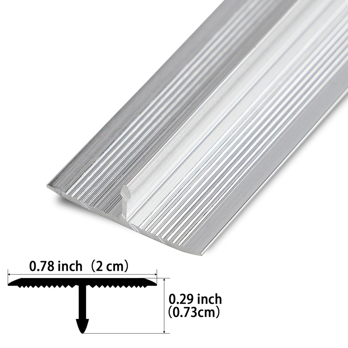 Trimold 3Pcs Aluminum T Molding Trim & Floor Transition Strips, Flat Divider Strip for (additional view 1)