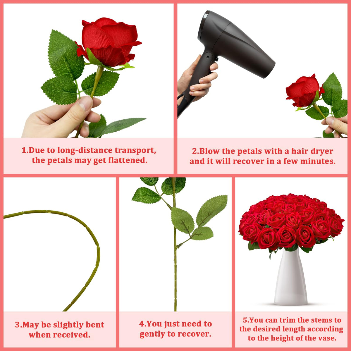 Wondrus Artificial Roses - view 17