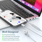 USB C Headphones for iPhone 18 Pro Max 17 16 15/Galaxy S26 FE Wired Earbuds - Sky-Grey view 5