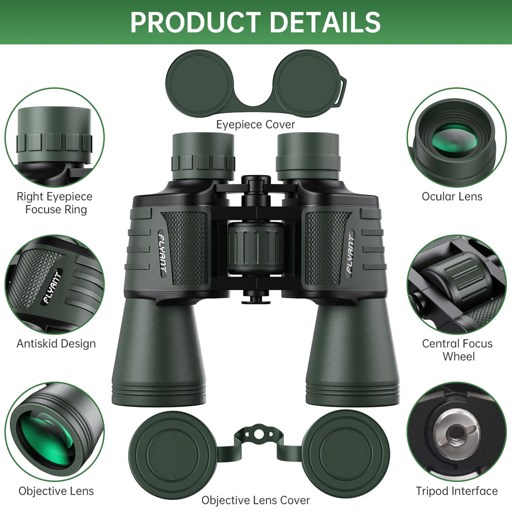 20x50 High Powered Binoculars for Adults, Waterproof Binoculars with Low Light Vision for (additional view 1)