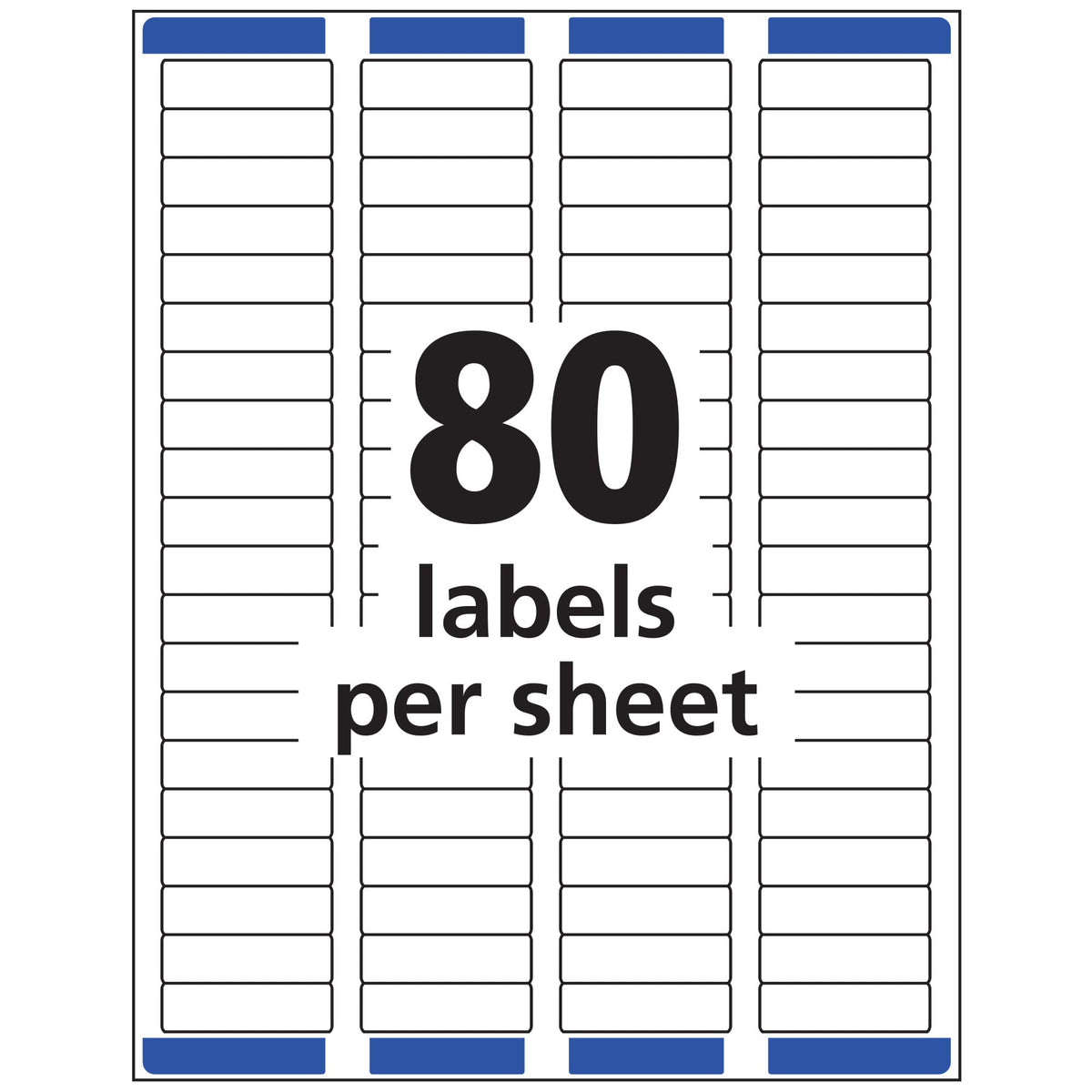 Avery Printable Return Address Labels with Sure Feed, 0.5" x 1.75", White, 2,000 Blank Mailing Labels (08167)
