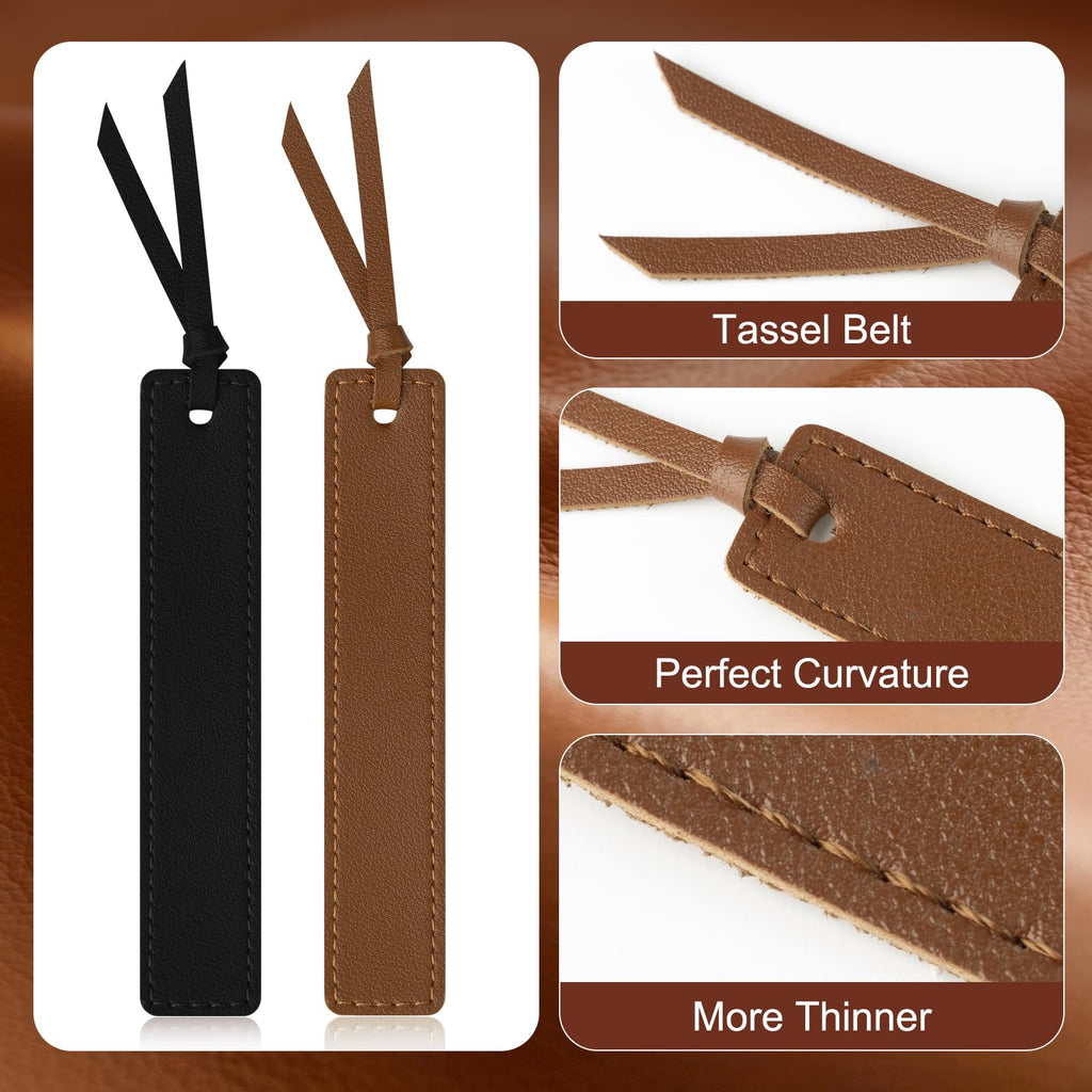 MIXVOVA Leather Bookmarks - Dark Retro Color view 1