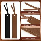 MIXVOVA Leather Bookmarks - Dark Retro Color view 1