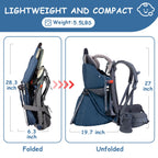 WIPHA Toddler Hiking Backpack Carrier - Navy Blue view 6