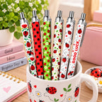 YJ PREMIUMS 6PC Ballpoint Pens - Ladybug view 2