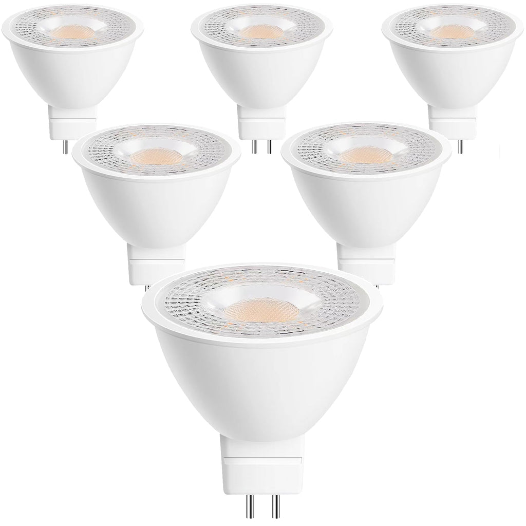 6 Pack MR16 LED Landscape Light Bulbs(50W Halogen Eq),Warm White 2700K