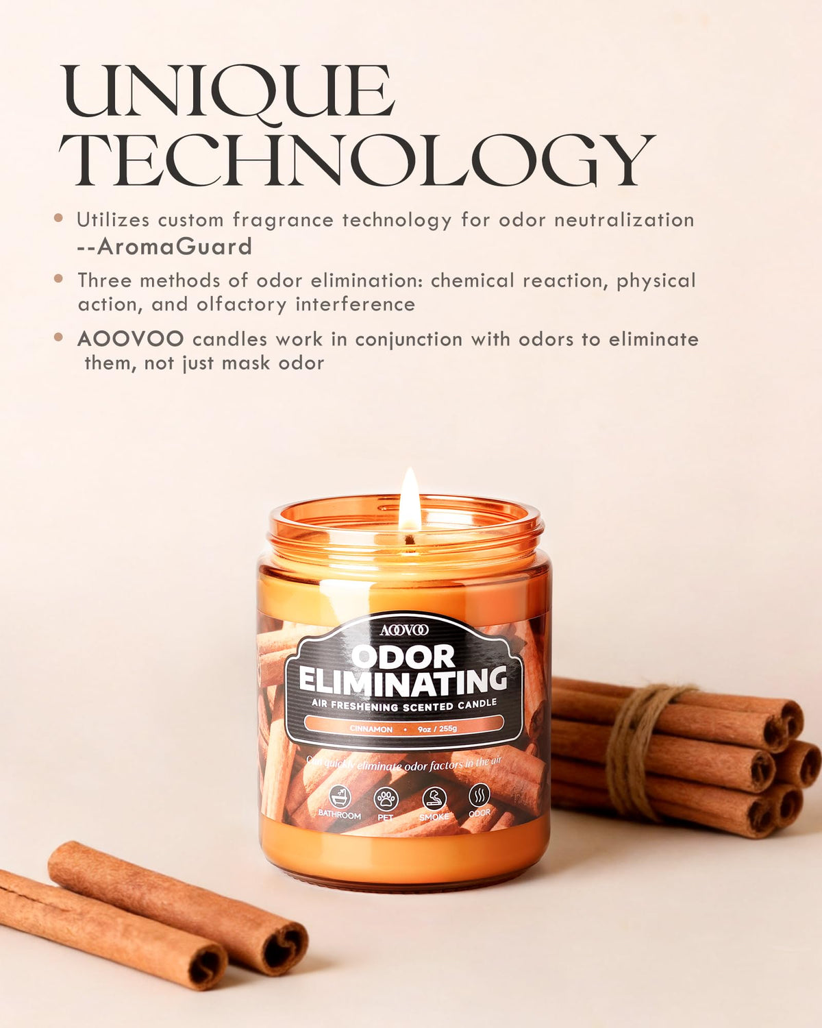 AOOVOO Odor Eliminating Candle