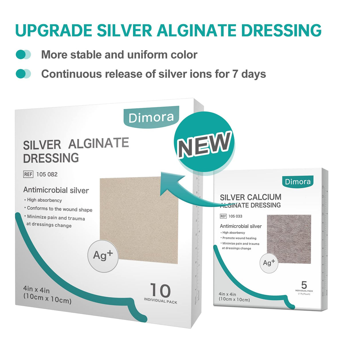 Dimora Alginate Wound Dressing -Silver-Infused Alginate