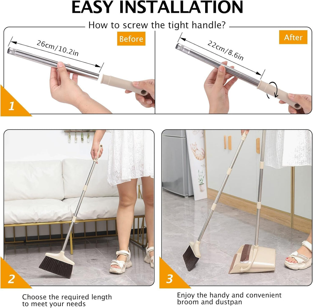 XXFLOWER Broom and Dustpan - Beige view 6