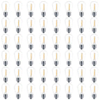 Meconard Pack S14 LED Outdoor String Light Replacement Bulbs, Warm White