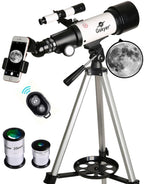 Gskyer Telescope, 70mm Aperture 400mm AZ Mount Astronomical Refracting Telescope for Kids Beginners - Travel Telescope