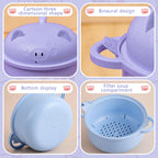 Romooa 45oz Cute Pig Ramen Bowl Set Microwavable