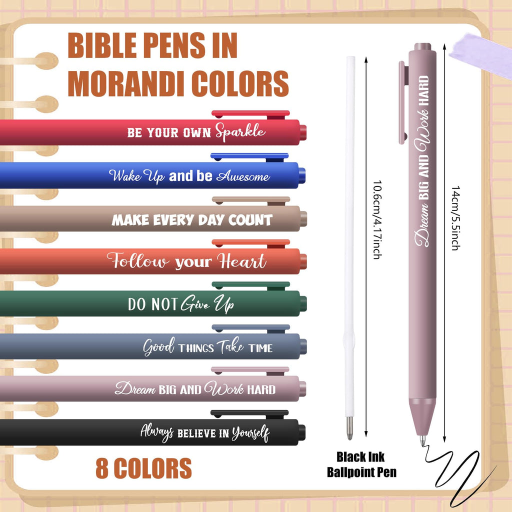 Sayglossy Pens Christian Pens Bulk - Dark Color / Motivational view 2