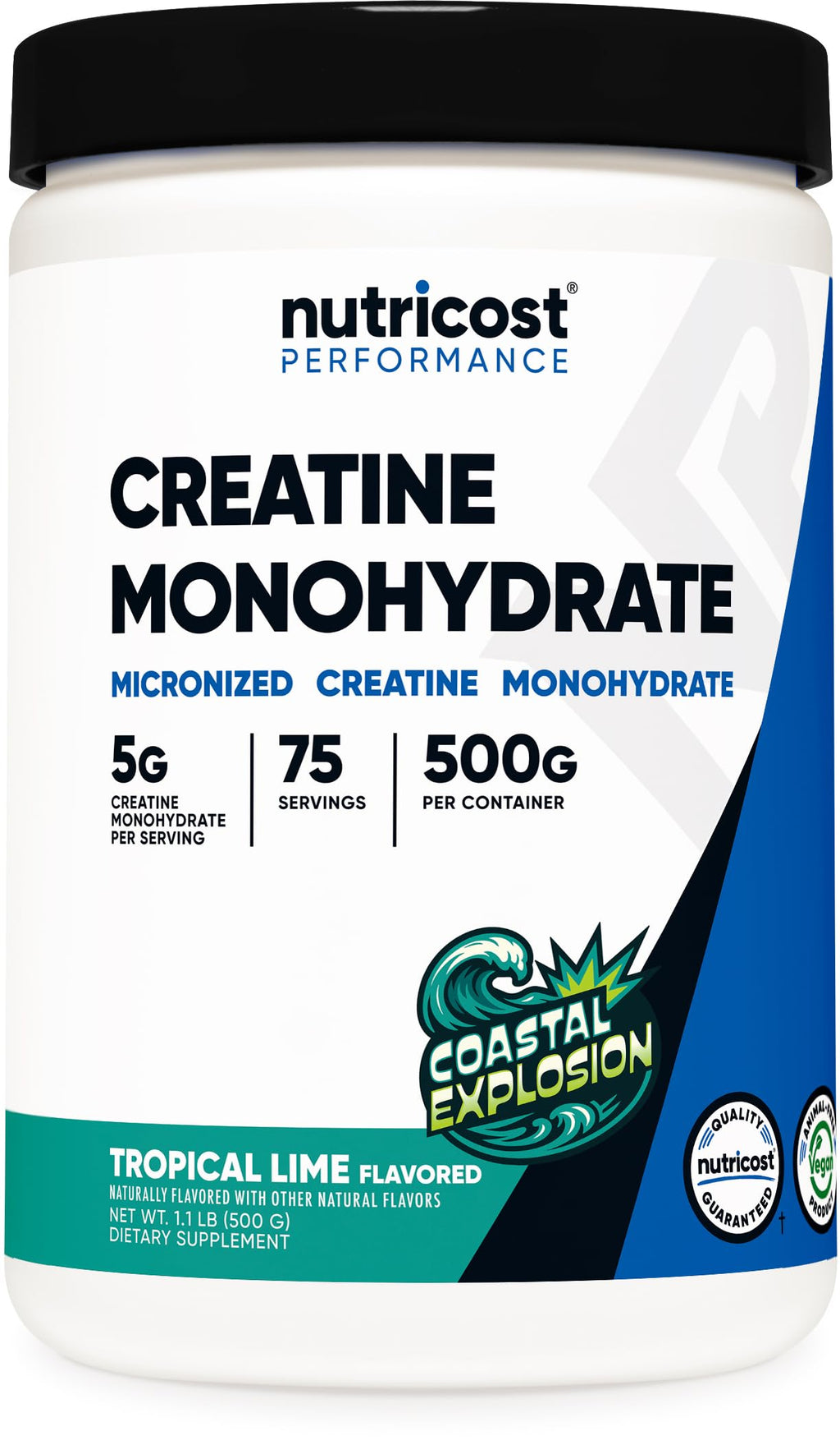 Nutricost Creatine Monohydrate Powder (Coastal Explosion, 500 Gram) (NTC-10674)