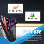 WYOMER Clear Self-Adhesive Business Card Pockets and Top Open Library Card Pockets - 100 / 2.3" x 3.7" view 6