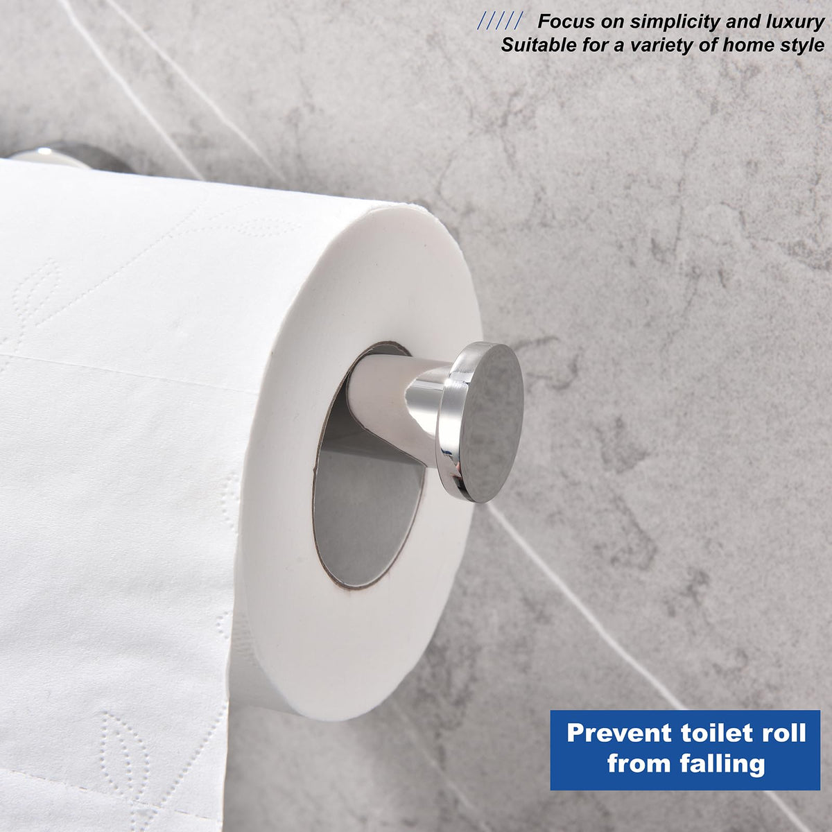 TASTOS Round SUS304 Stainless Steel Toilet Paper Holder - view 29