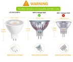 6 Pack MR16 LED Landscape Light Bulbs(50W Halogen Eq),Warm White 2700K (additional view 1)