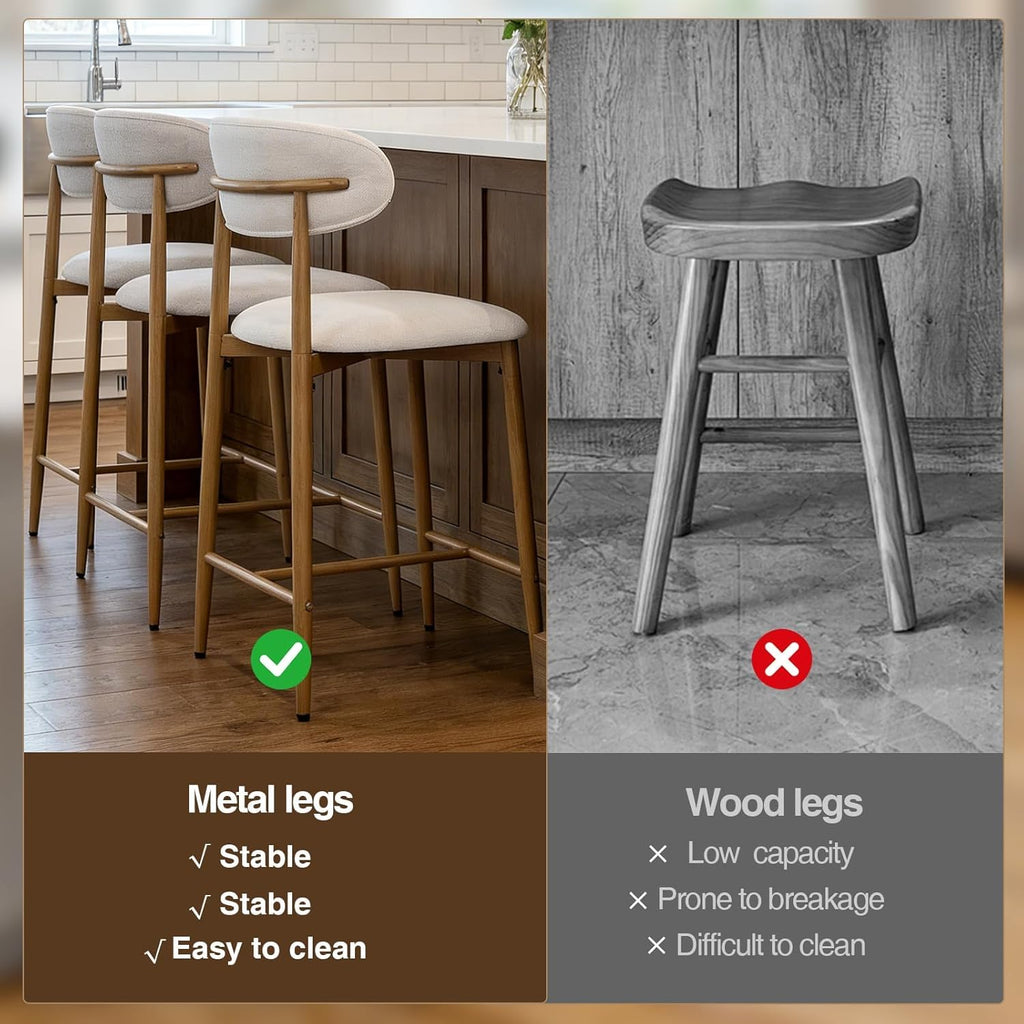 Furniliving 26‘’ Counter Height Bar Stools Set of 2