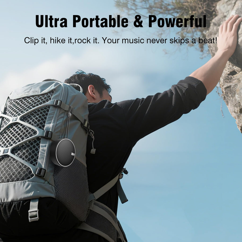 INSMY C12 IP67 Waterproof Shower Bluetooth Speakers,Portable Small Speaker - Black view 3