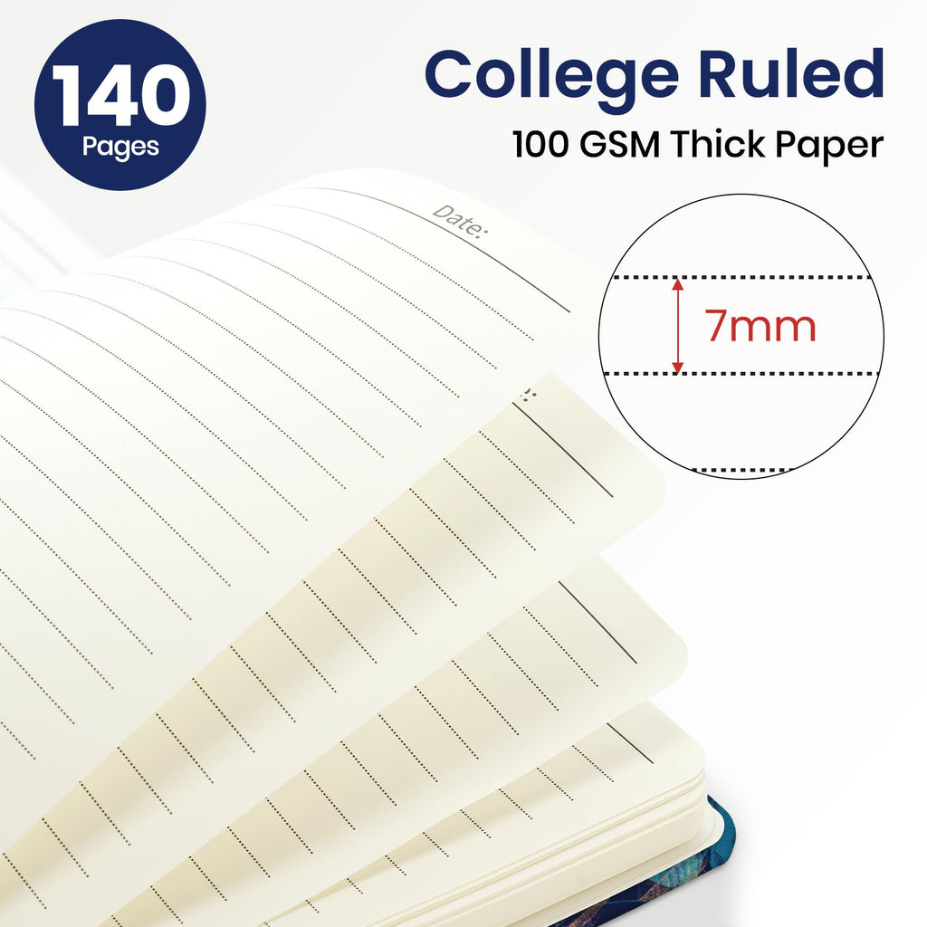 ZOTIA Lined Spiral Notebook for Work Hardcover Spiral Journal College Ruled